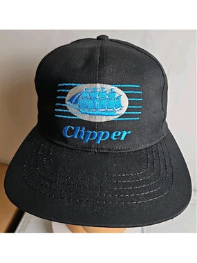 Vintage Clipper (Fastening Systems) Ship Boat Hat Snapback Made In USA Nautical